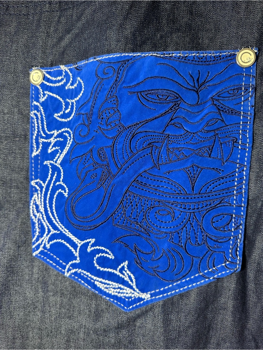 NWT Vintage Coogi Jeans Baggy Y2K Embroidered Velour Pocket 42x35 Deadstock